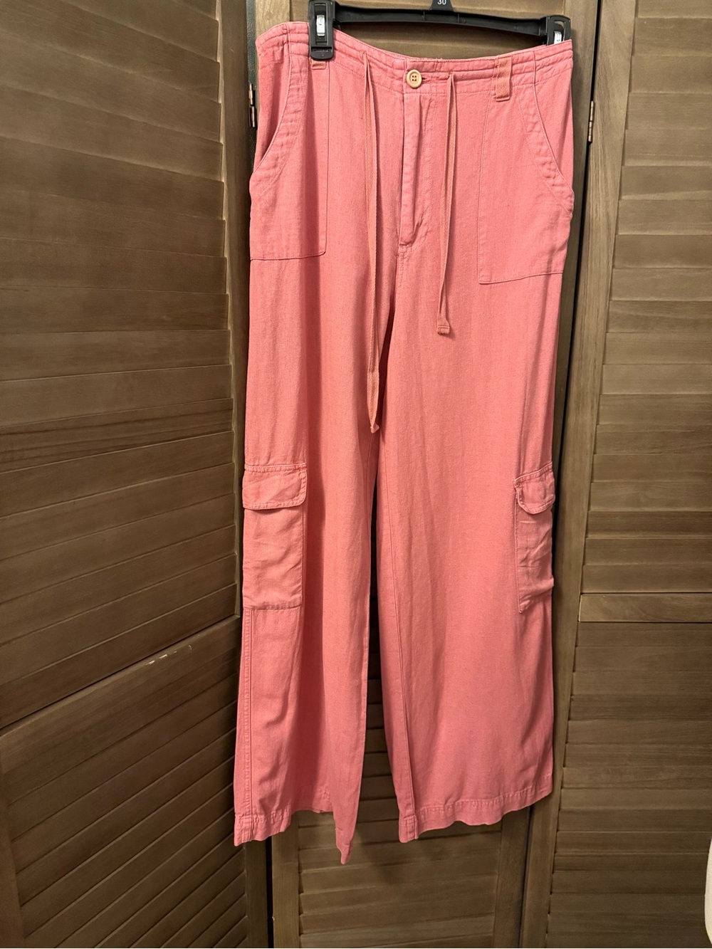 Sincerely Jules Lane, linen blend cargo pants, pink